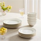 Textured Stoneware Dinner Plate Sets 