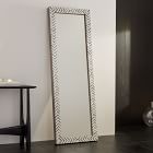 Parsons Gray Herringbone Floor Mirror