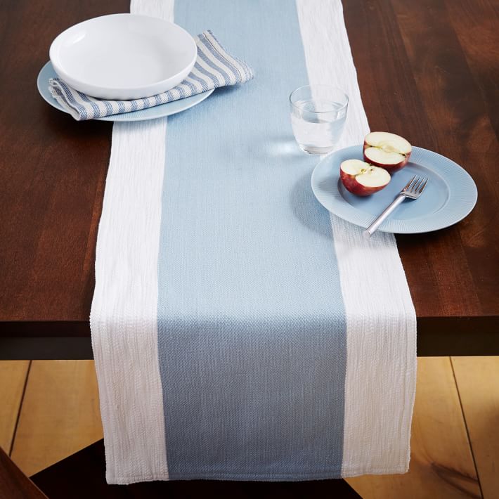 Center Stripe Cotton Table Runner