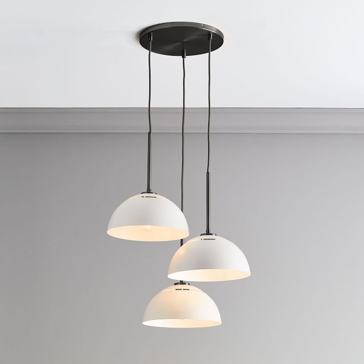 Sculptural Metal 3 Light Chandelier West Elm