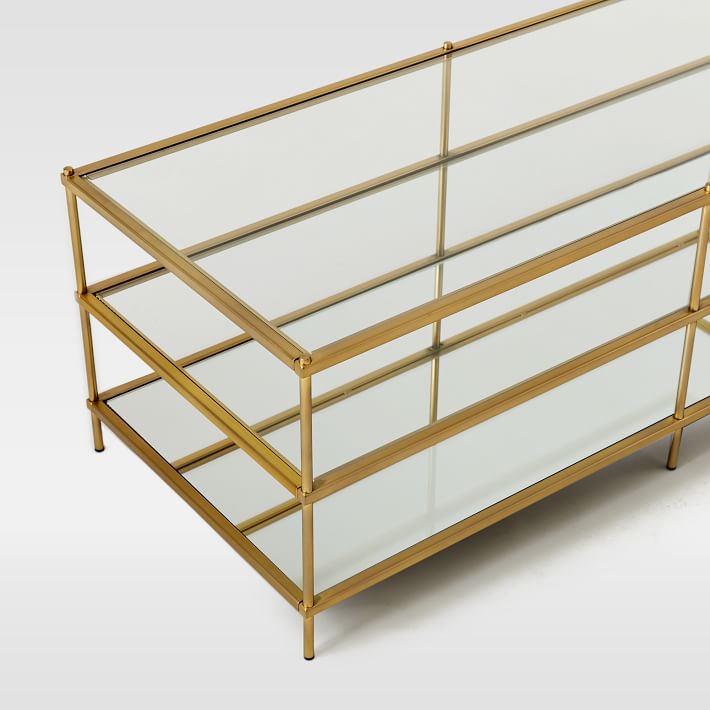 West elm gold coffee table discount