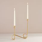 Loop Polished Brass Candelabra