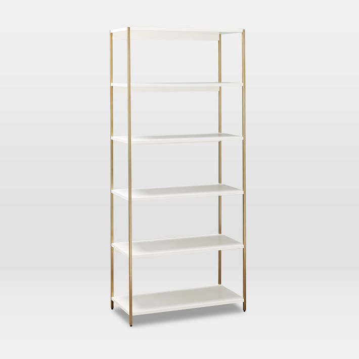 West elm white bookcase discount