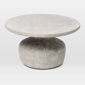 Tambor Concrete Outdoor Drum Coffee Table 30 44 Side Table 21 Set West Elm