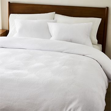 West Elm Organic on sale Wavy Jacquard Duvet Cover