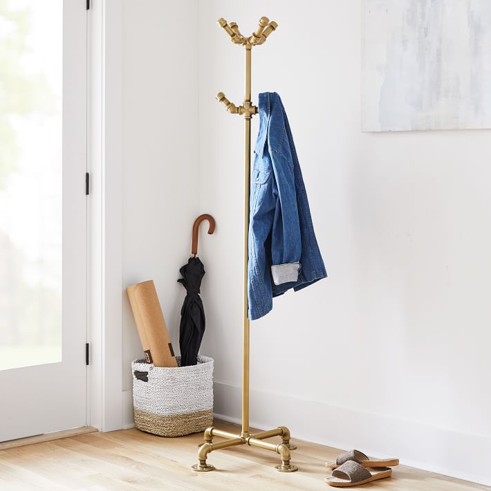 West elm coat rack bench hotsell