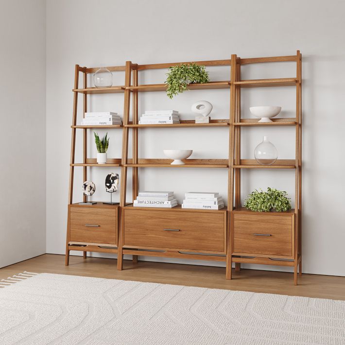 Mid century bookcases for sale discount