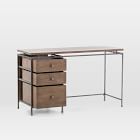 Modern Industrial Metal &amp; Wood Writing Desk (51&quot;)