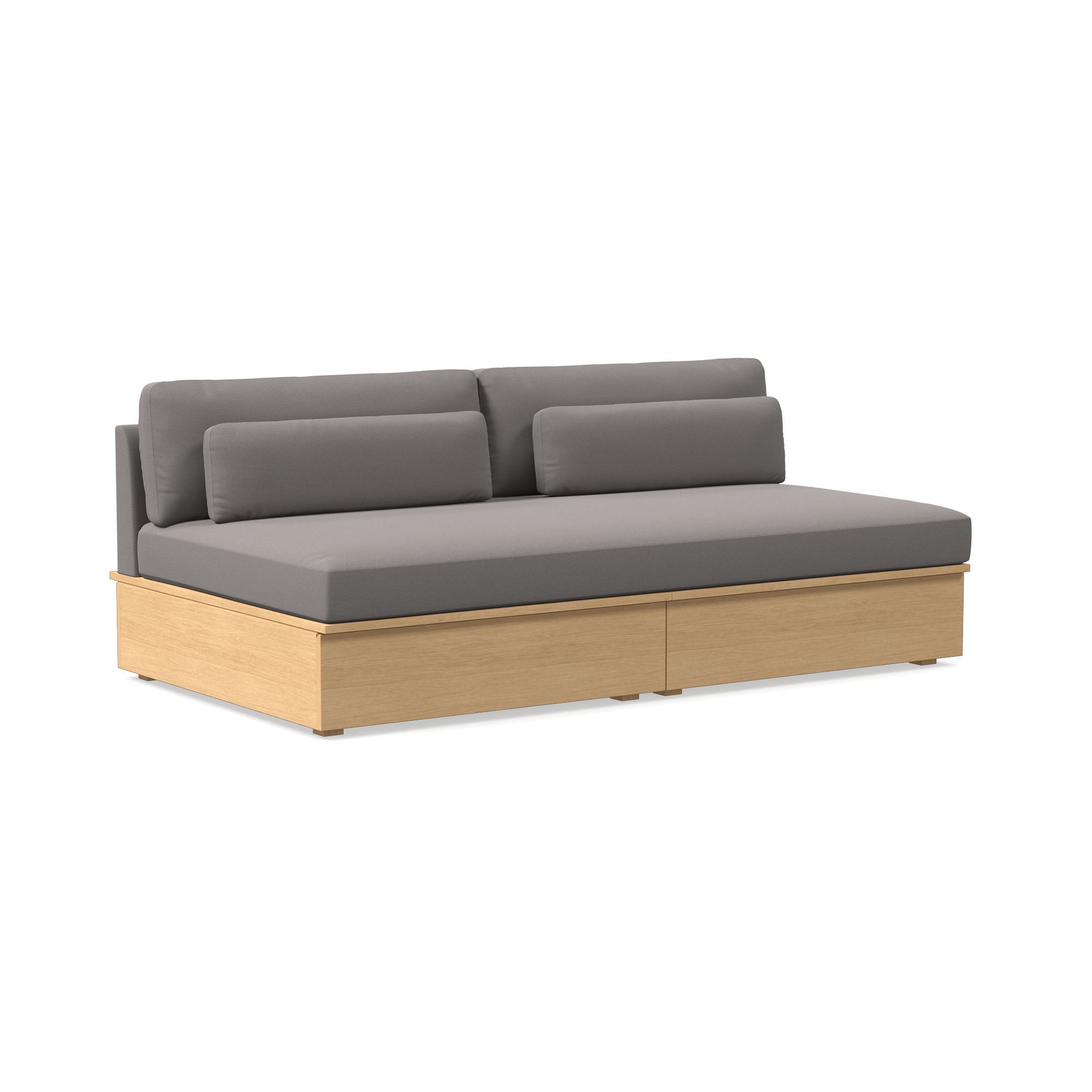 Harwood Armless Storage Sofa (75") | West Elm