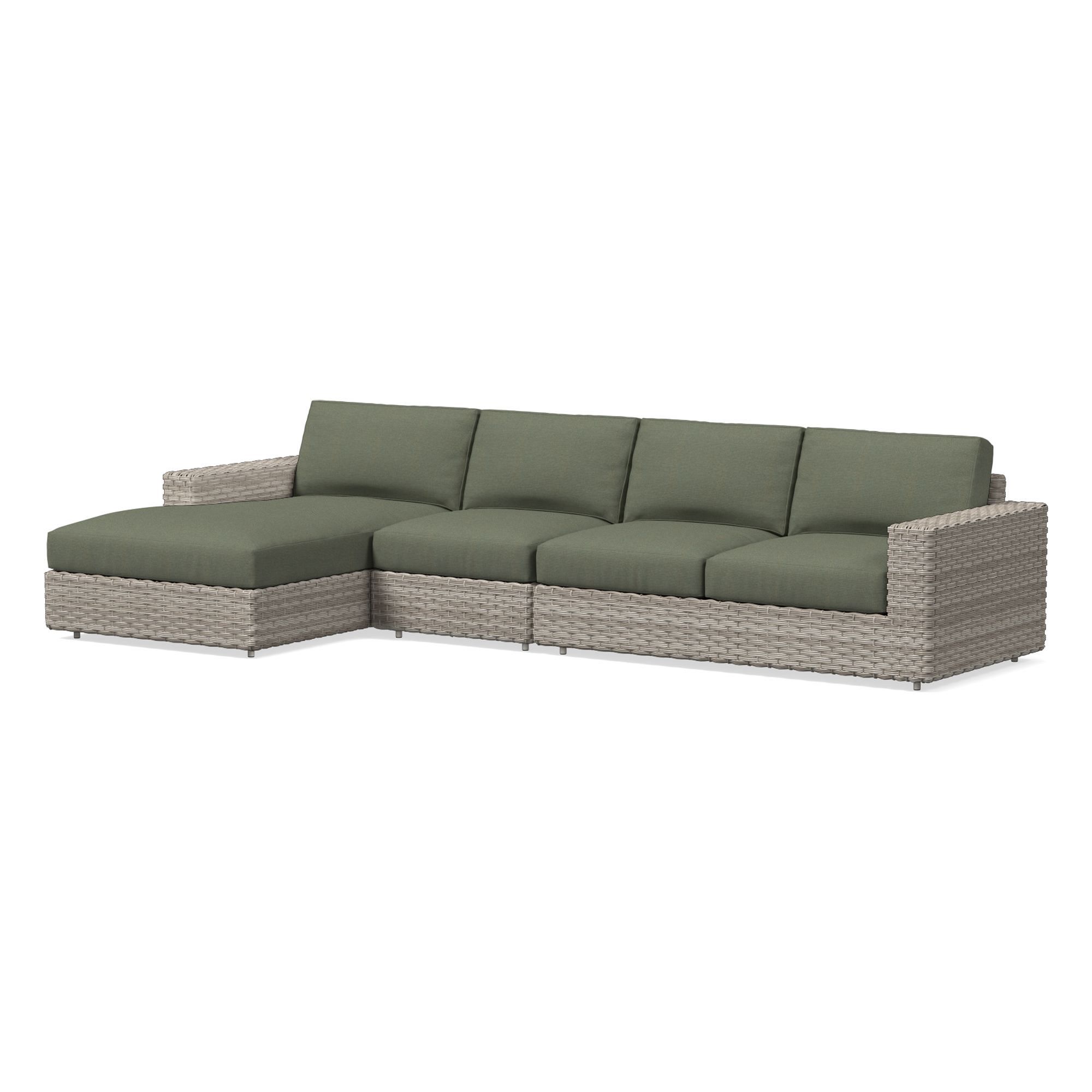 Urban Outdoor 3-Piece Chaise Sectional Cushion Covers | West Elm