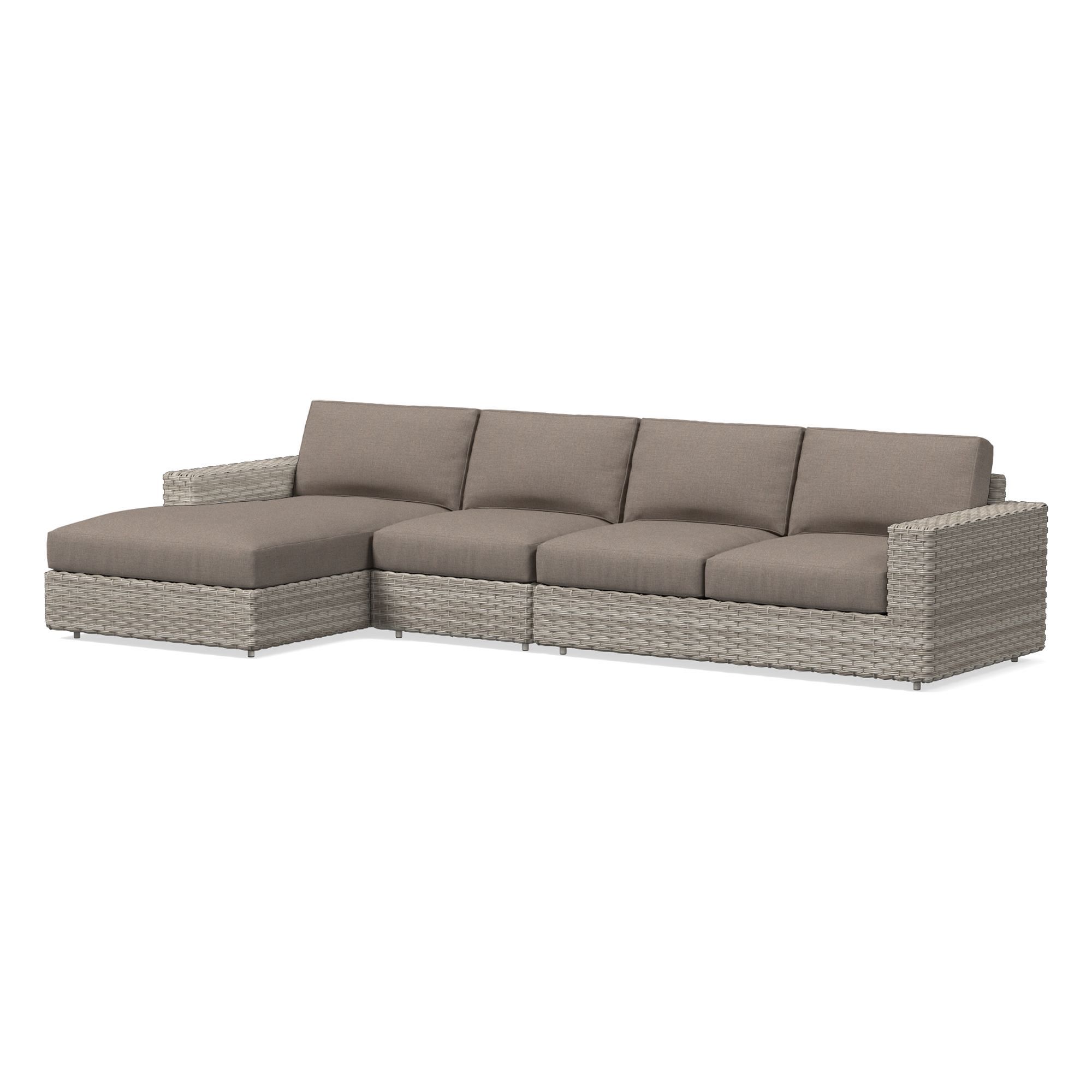 Urban Outdoor 3-Piece Chaise Sectional Cushion Covers | West Elm