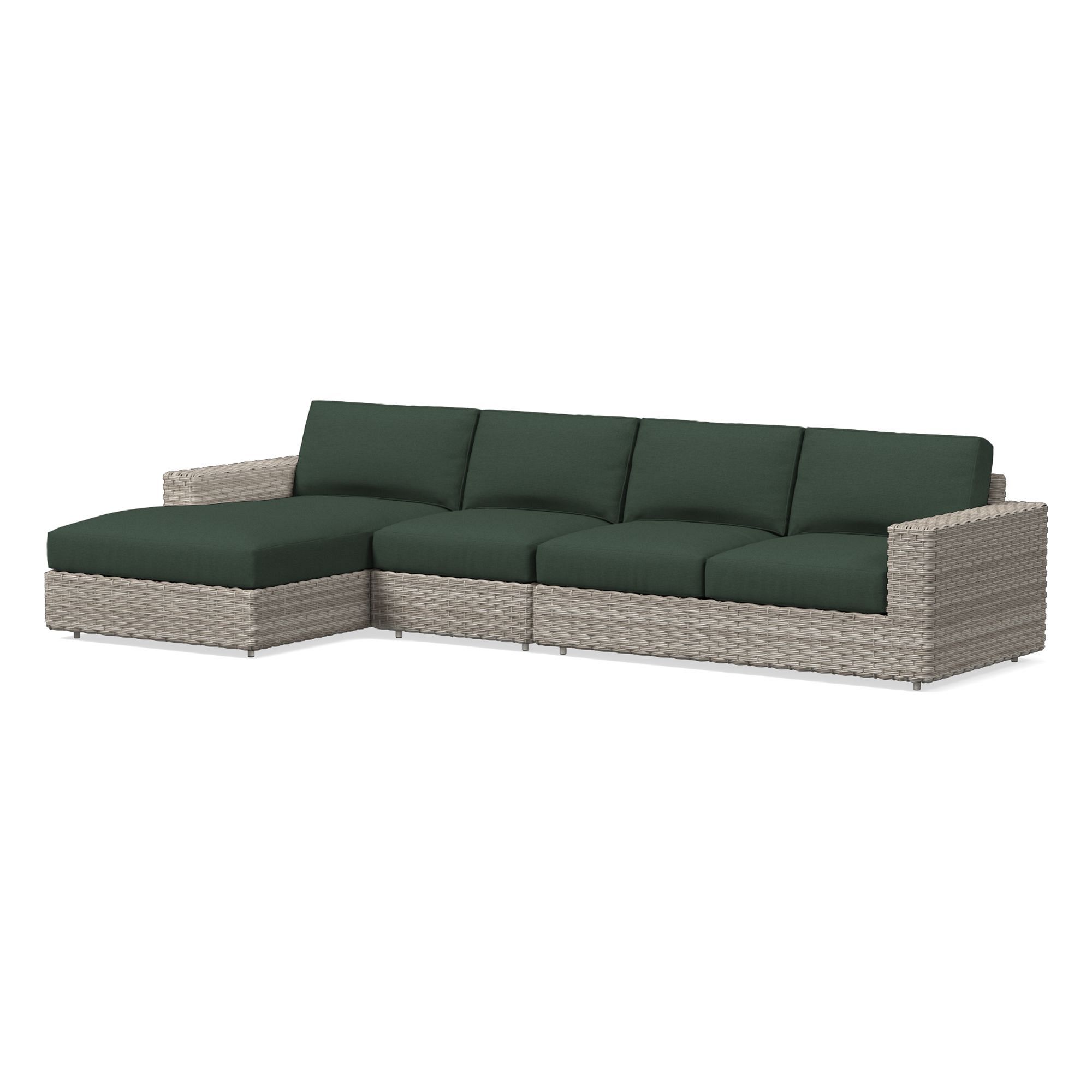 Urban Outdoor 3-Piece Chaise Sectional Cushion Covers | West Elm