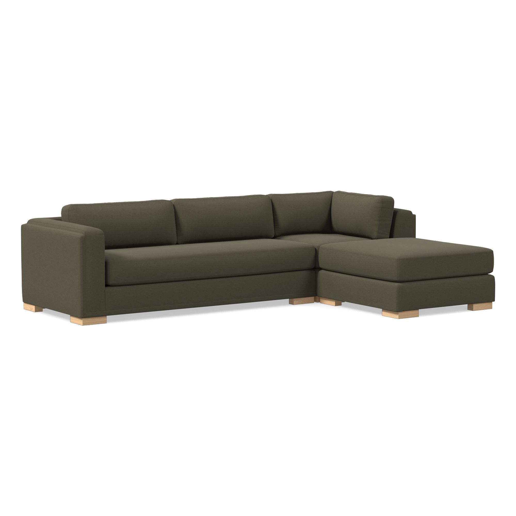 Nassau 3-Piece Ottoman Sectional (117") | West Elm