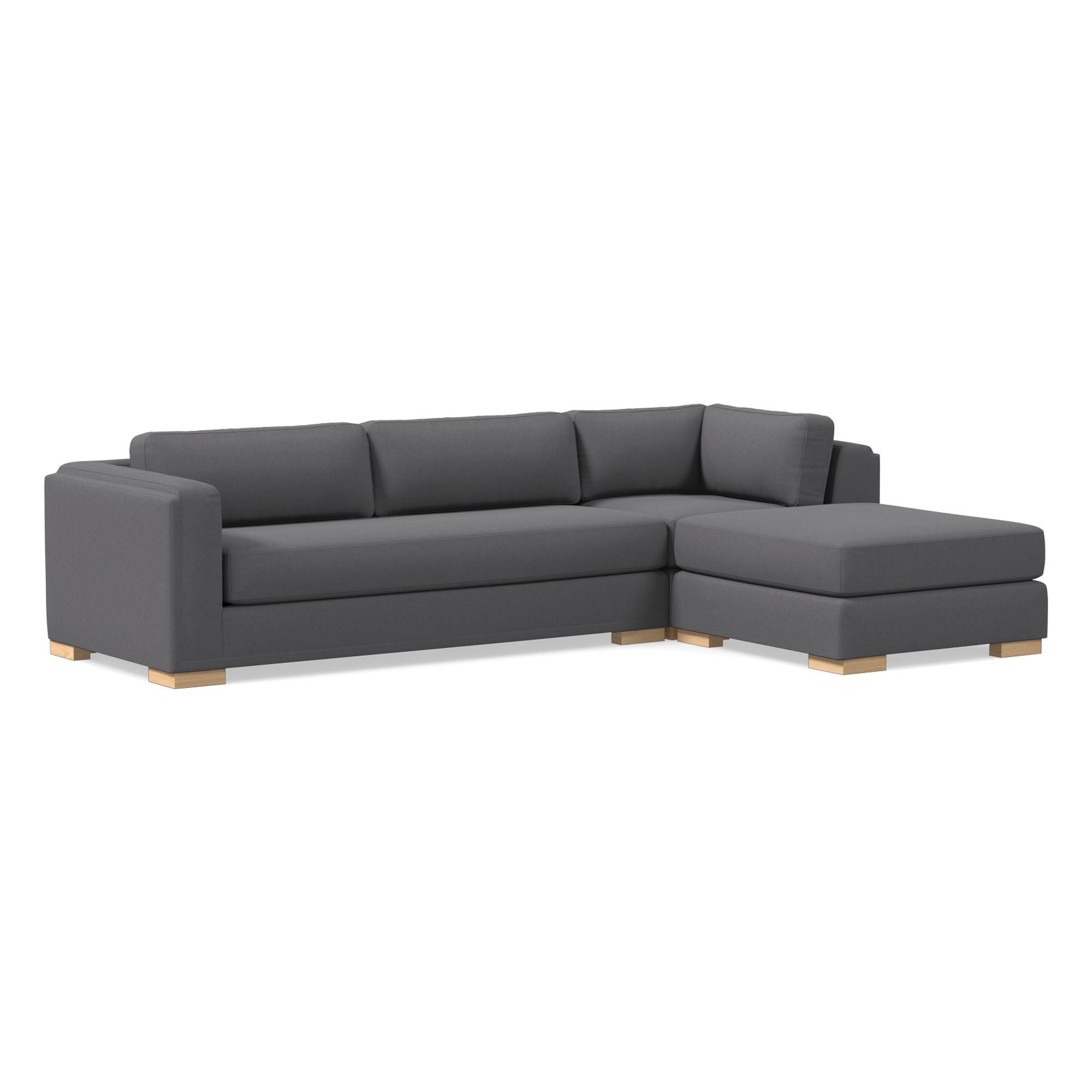 Nassau 3-Piece Ottoman Sectional (117") | West Elm