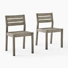 Portside Concrete Outdoor Round Dining Table (60&quot;) &amp; Portside Dining Chairs Set