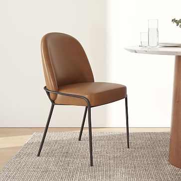 Round back leather chair discount