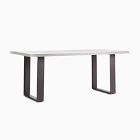 Portside Aluminum Outdoor Concrete Dining Table (72&quot;)