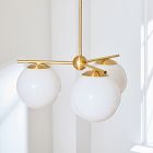 Sphere &amp; Stem 3-Light Chandelier - Milk