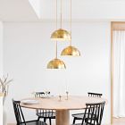 Sculptural Metal 3-Light Chandelier