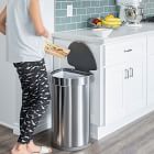 simplehuman 45L Semi-Round Liner Rim Sensor Trash Can