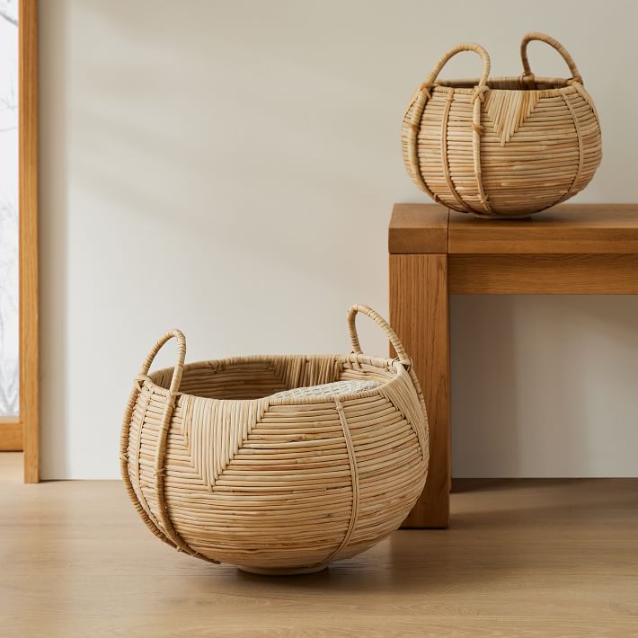 Maya Rattan Nesting Baskets Set of 2