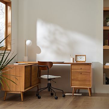 Mid century corner desk discount