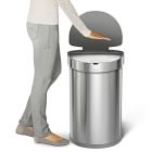 simplehuman 45L Semi-Round Liner Rim Sensor Trash Can