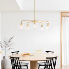 Sculptural 5-Light Pebble Chandelier