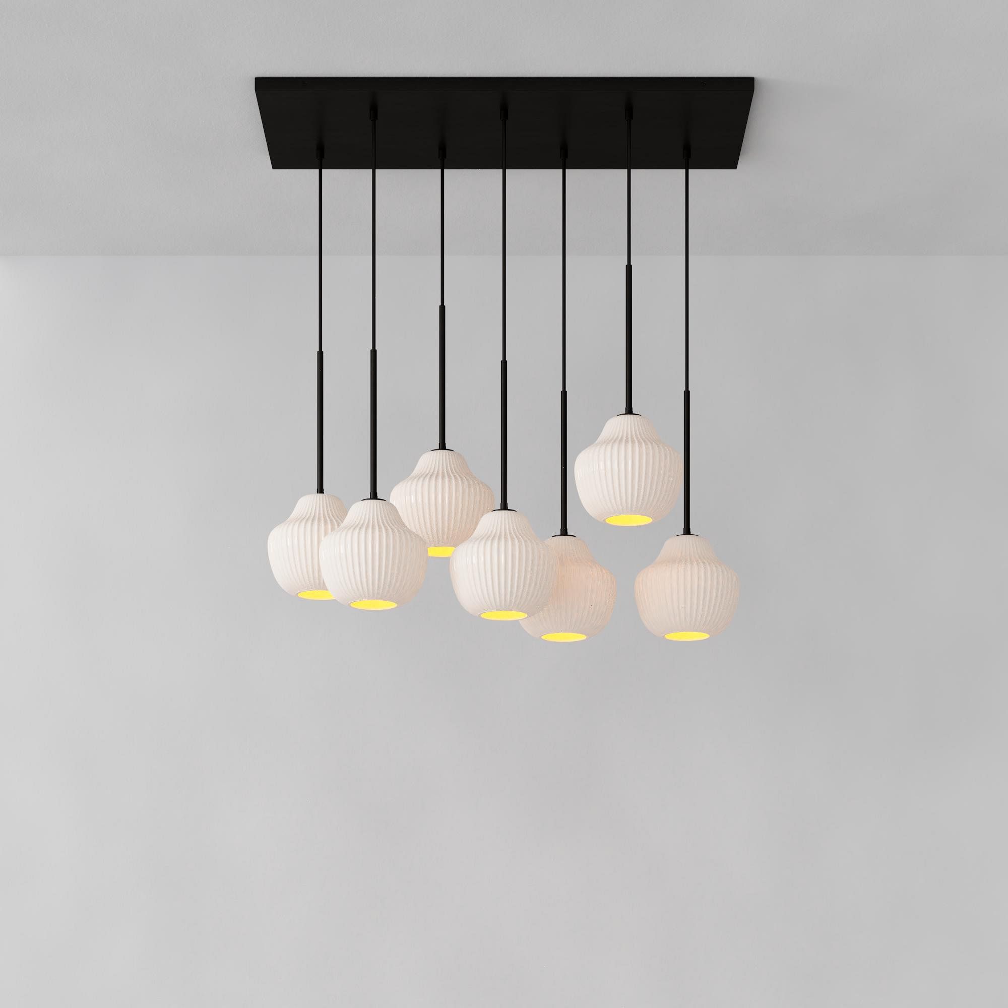 Sculptural -Light Ribbed Chandelier | West Elm