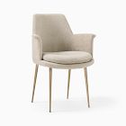 Finley Wing Chair Performance Distressed Velvet Dune Light Bronze