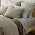 European Flax Linen Mini Waffle Duvet Cover &amp; Shams