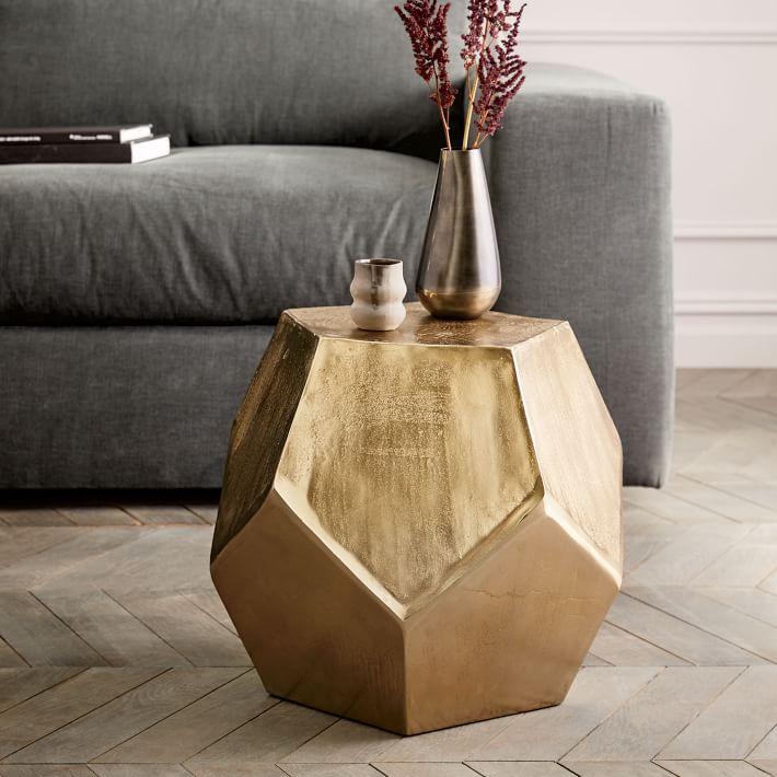 Gold side table west elm discount