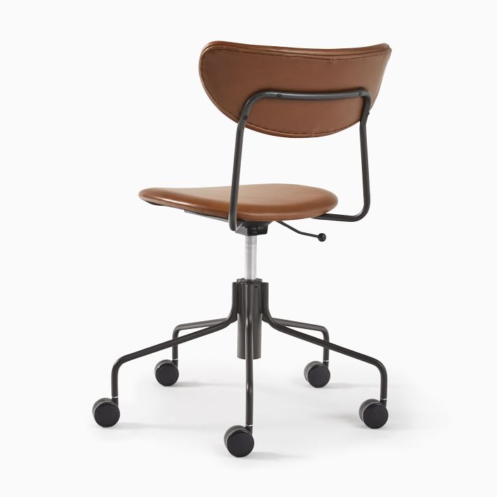 Petal Leather Swivel Office Chair West Elm