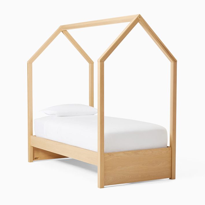 Story Tent Bed Full Bed with Trundle Blonde Oak West Elm