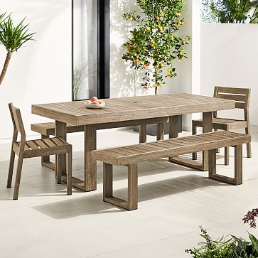 Portside Outdoor DG Set Portside Outdoor 76.5 Rectangle DG Table WG Portside Outdoor DG Bench 66