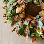 Dried Magnolia Wheat Wreath