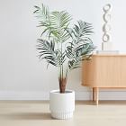 Faux Potted Fan Palm Tree