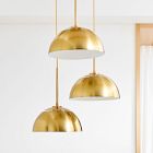 Sculptural Metal 3-Light Chandelier