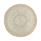 Bordered Round Jute  Rug