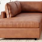 Easton Leather 2-Piece Bumper Chaise Sectional (115&quot;)