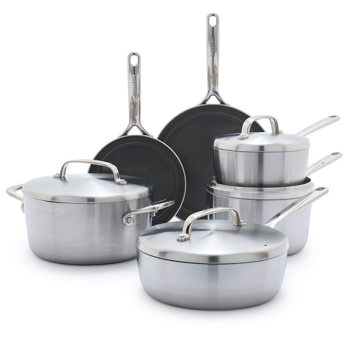 GreenPan&#8482; GP5 Stainless Steel 10-Piece Cookware Set