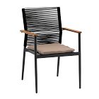 Rope-Wrapped Outdoor Dining Chair (Set of 2)