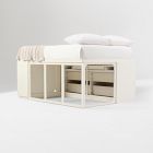 Modernist Captain's Bed w/ Desk - Winter Wood