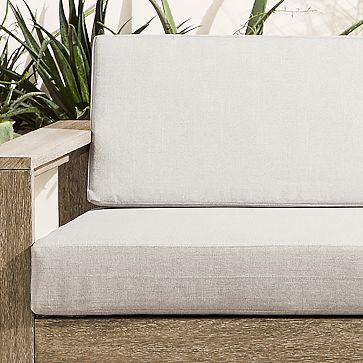 Portside Outdoor Corner Cushion Sunbrella Piazza White West Elm