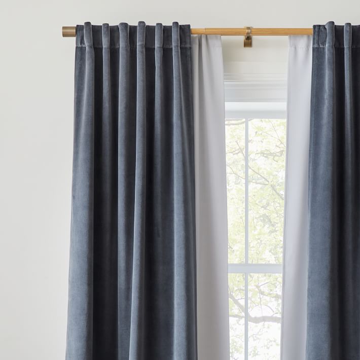 West Elm Dark Grey Linen Blackout Window 2024 Curtains