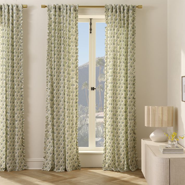 West Elm Contrast hot Circle Curtains (Set of 2 Panels)