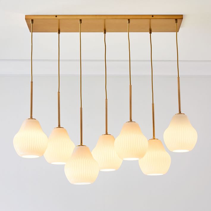 Sculptural 7 Light Ribbed Chandelier West Elm