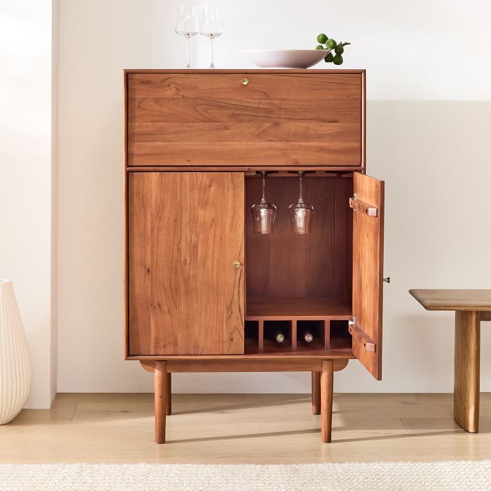 Keira Solid Wood Bar Cabinet 32 West Elm
