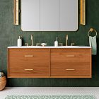 Mid-Century Floating Double Bathroom Vanity (63&quot;&ndash;72&quot;)