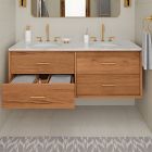 Mid-Century Floating Double Bathroom Vanity (63&quot;&ndash;72&quot;)